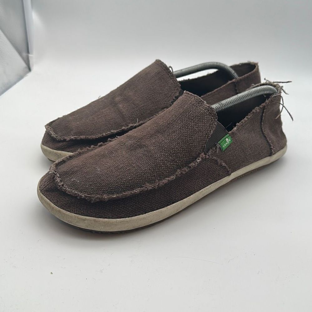SANUK MEN ROUNDER HOBO HEMP BROWN SIDEWALK‎ SURFER SHOE US 9